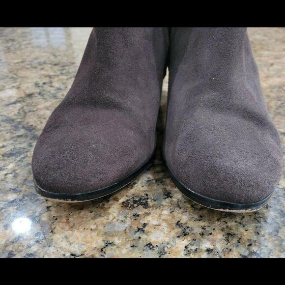 Coach Patricia Suede Bootie Womens Shoes 10B Dark Brown Zip Ankle Boots A00236 - Picture 3 of 12